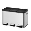 Essential Splitted Thùng rác phân loại đạp chân 10+10+10L Inox mờ