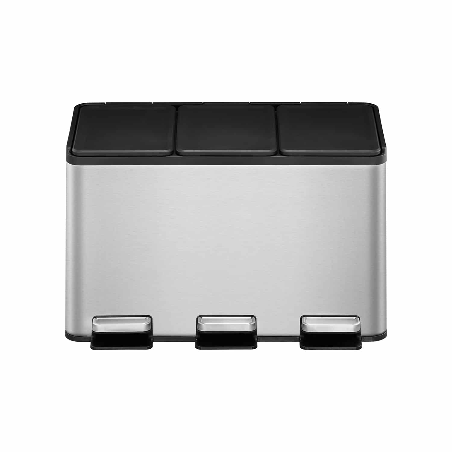 Essential Splitted Thùng rác phân loại đạp chân 10+10+10L Inox mờ