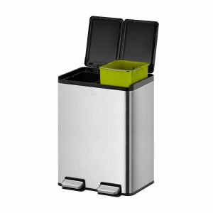 Essential Splitted Thùng rác phân loại đạp chân 20+20L Inox mờ