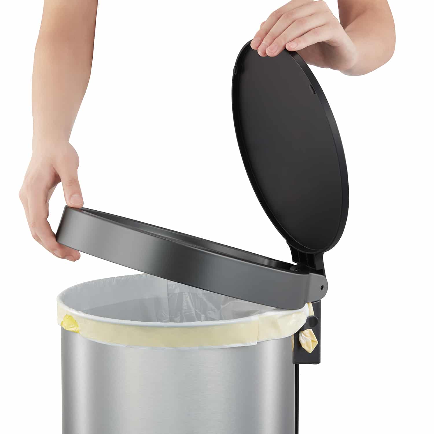 Aria round Thùng rác đạp chân 35L Inox mờ
