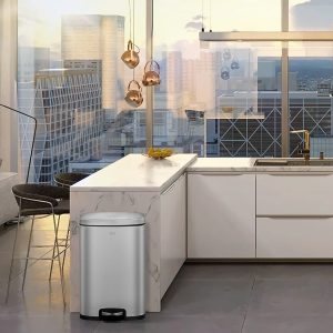 OLI-Cube Thùng rác phân loại đạp chân 20+20L Inox mờ