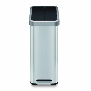 Ecofly Thùng rác đạp chân 45L Inox mờ with plastic lid