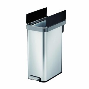 Ecofly Thùng rác đạp chân 45L Inox mờ with plastic lid