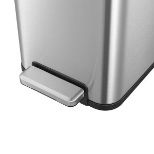 Ecofly Thùng rác đạp chân 45L Inox mờ with plastic lid
