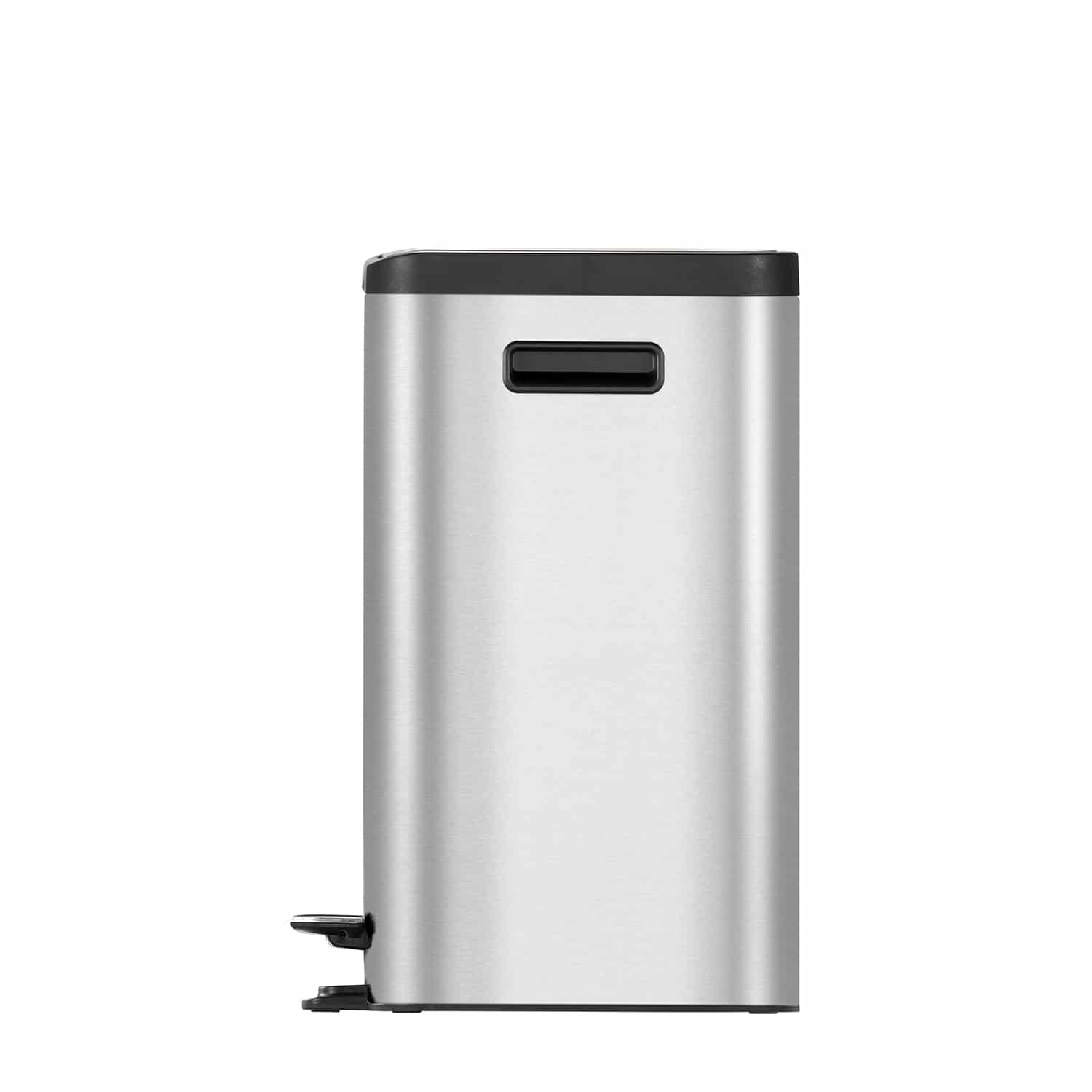EcoCasa Thùng rác phân loại đạp chân 24+12L Inox mờ