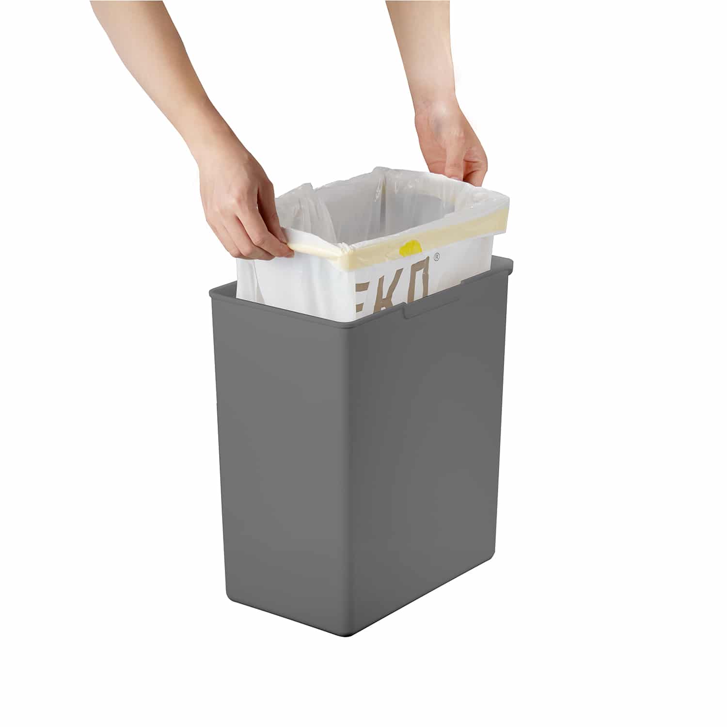 Morandi Touch 20L Thùng rác liên kết để phân loại Xám