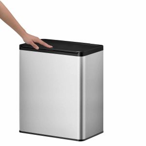 Essential Thùng rác phân loại nắp chạm 20+20L Inox mờ