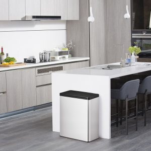 Essential Thùng rác phân loại nắp chạm 20+20L Inox mờ