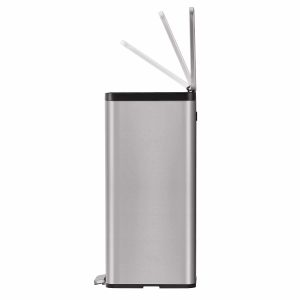 EcoMaid Thùng rác đạp chân 45L Inox mờ Thùng rác liên kết để phân loại