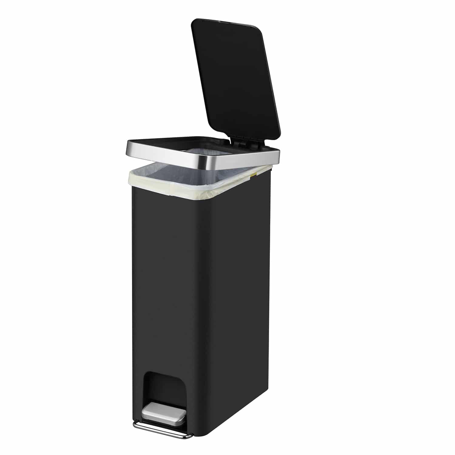 Hana Slim Thùng rác đạp chân 40L Đen