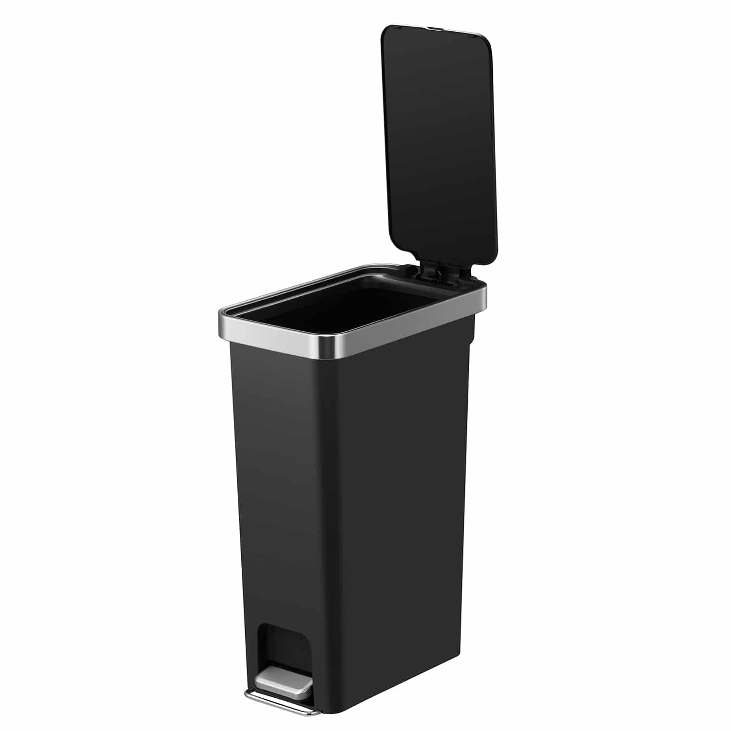 Hana Slim Thùng rác đạp chân 40L Đen