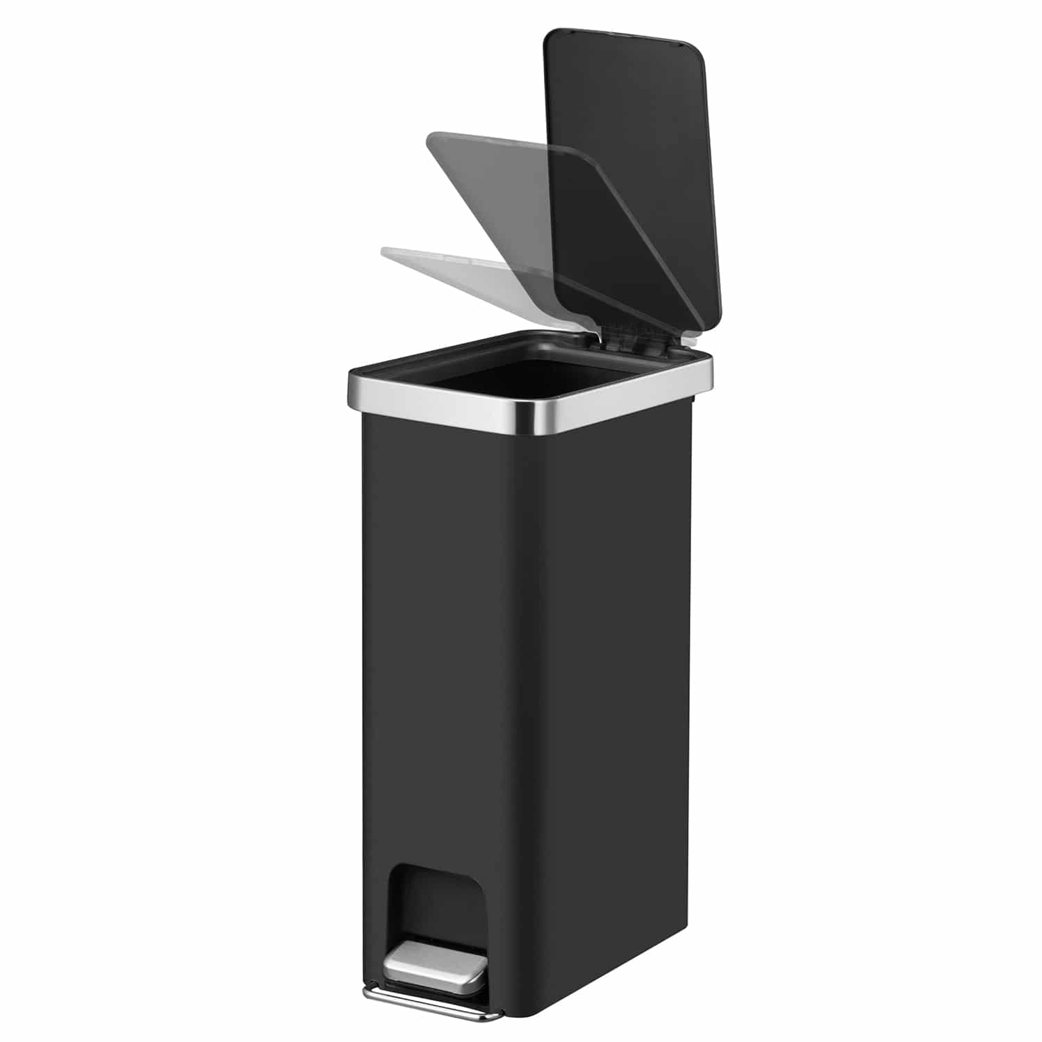 Hana Slim Thùng rác đạp chân 40L Đen