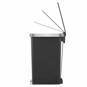 Hana Slim Thùng rác đạp chân 40L Đen