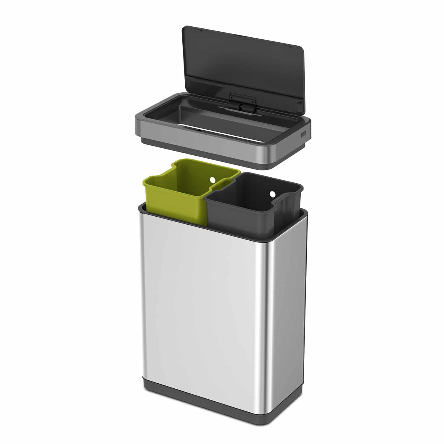 Mirage X Thùng rác phân loại cảm biến 20+20L Inox mờ
