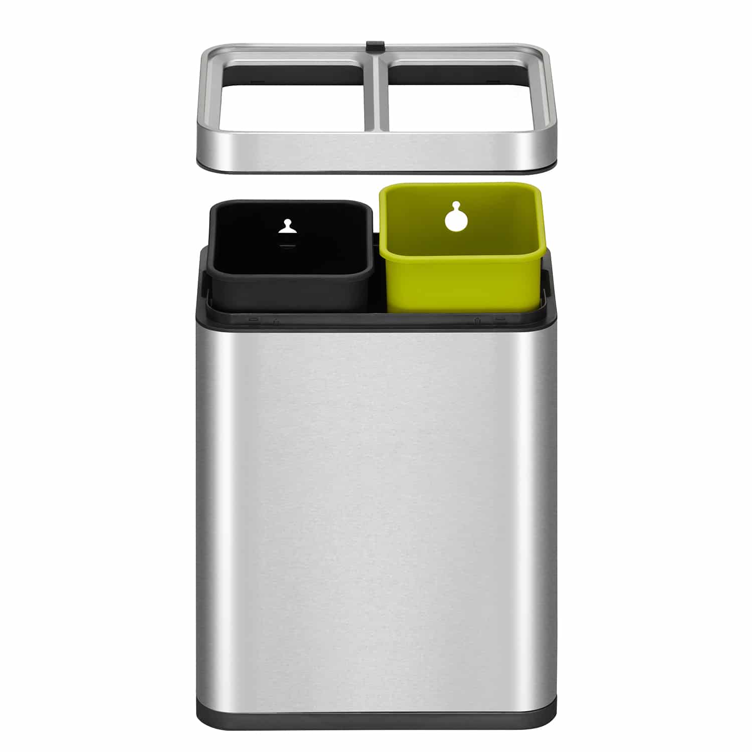 Laguna Slim Open Top Recycler Bin 10+10L Inox mờ