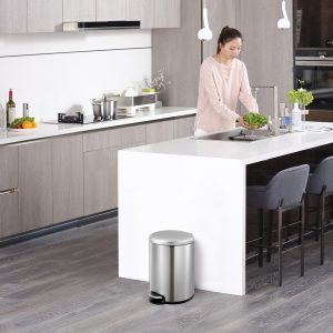 Maggey Thùng rác đạp chân 12L Inox mờ