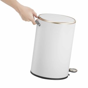 Cosmo Thùng rác đạp chân 12L Trắng mờ