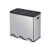 Essential Thùng rác phân loại đạp chân 20+20+20L Inox mờ