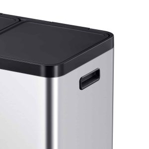 Essential Thùng rác phân loại đạp chân 20+20+20L Inox mờ