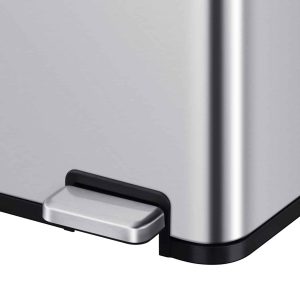 Essential Thùng rác phân loại đạp chân 20+20+20L Inox mờ