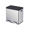 Essential Thùng rác phân loại đạp chân 22+22L Inox mờ