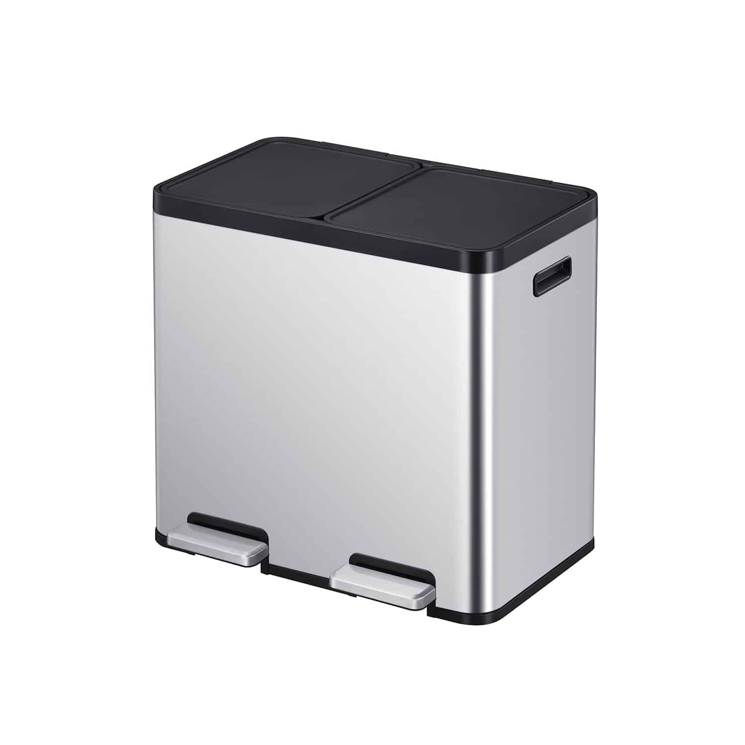 Essential Thùng rác phân loại đạp chân 22+22L Inox mờ