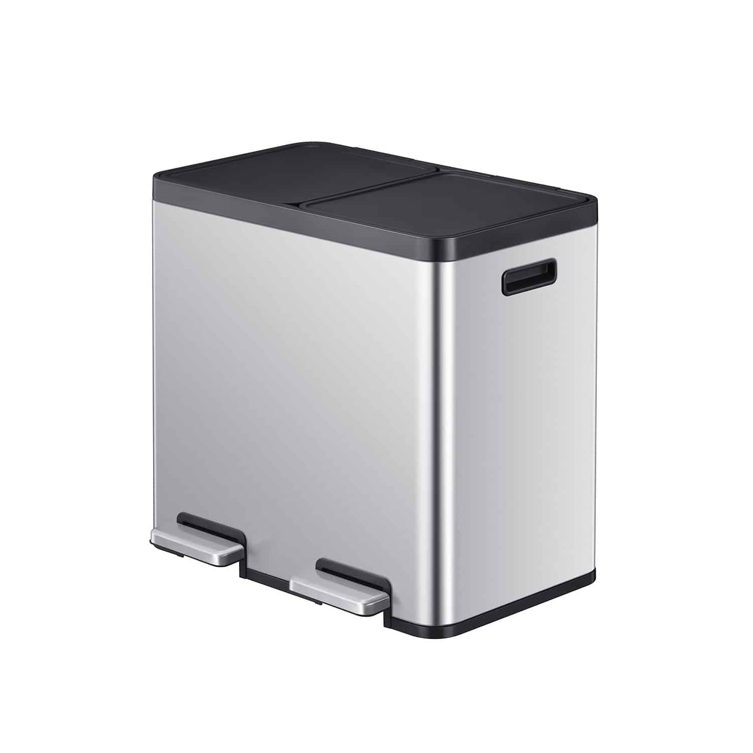 Essential Thùng rác phân loại đạp chân 22+22L Inox mờ