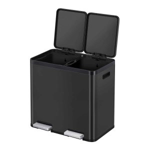 Essential Thùng rác phân loại đạp chân 22+22L Đen