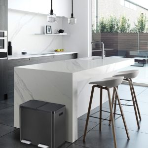 Essential Thùng rác phân loại đạp chân 22+22L Đen