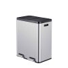 Essential Thùng rác phân loại đạp chân 30+30L Inox mờ
