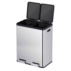 Essential Thùng rác phân loại đạp chân 30+30L Inox mờ