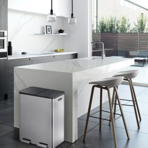 Essential Thùng rác phân loại đạp chân 30+30L Inox mờ
