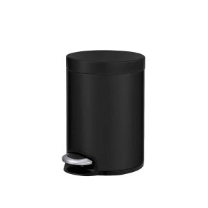Serene Thùng rác đạp chân 5L Đen mờ