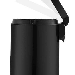 Serene Thùng rác đạp chân 5L Đen mờ