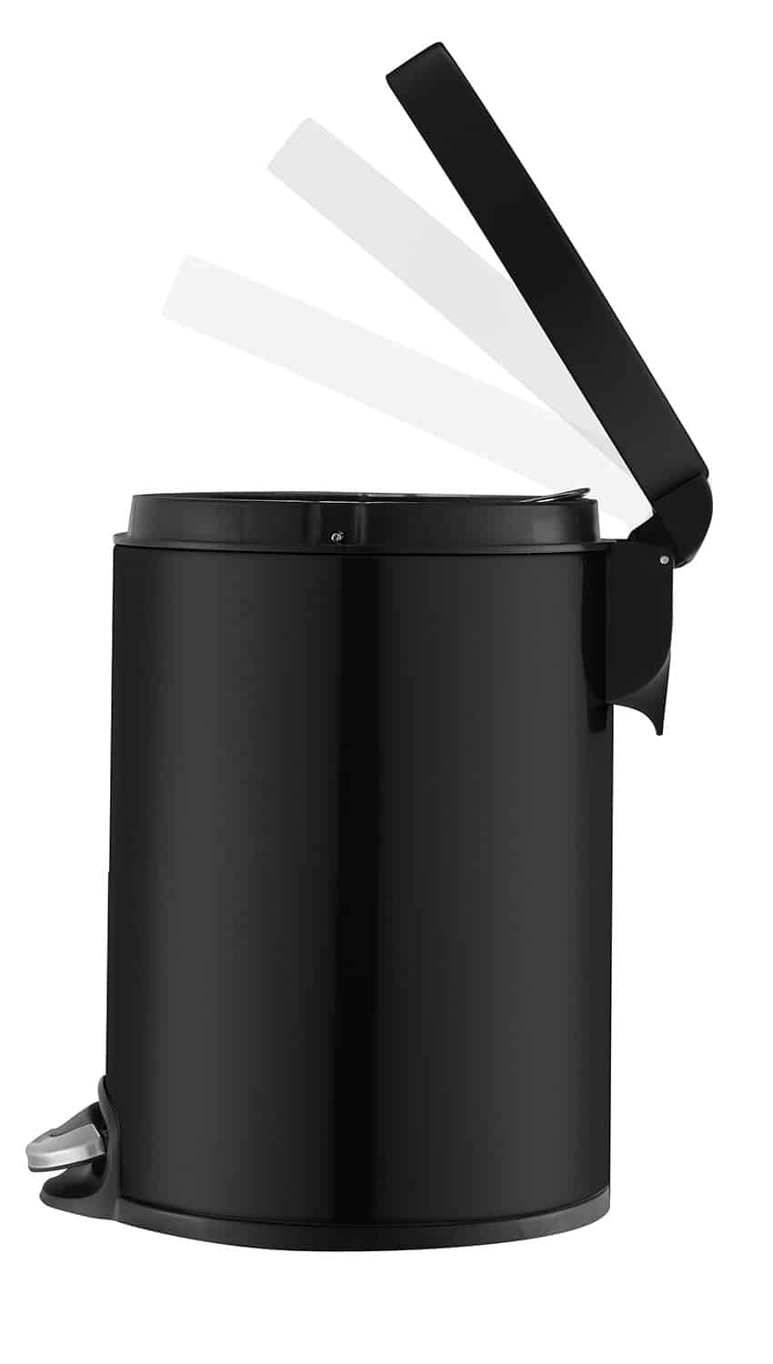 Serene Thùng rác đạp chân 5L Đen mờ