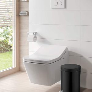 Serene Thùng rác đạp chân 5L Đen mờ
