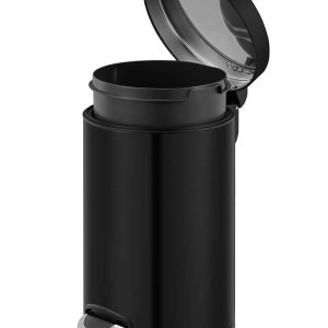 Serene Thùng rác đạp chân 12L Đen mờ