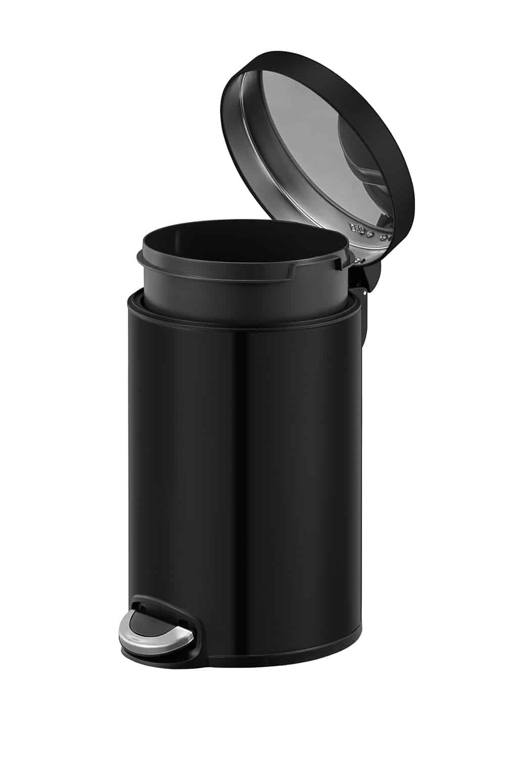 Serene Thùng rác đạp chân 12L Đen mờ