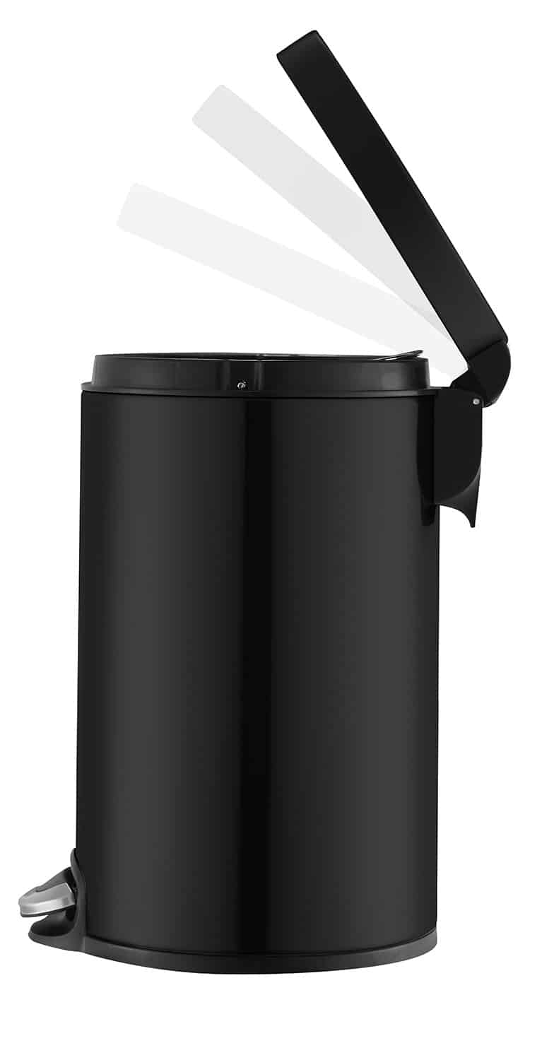 Serene Thùng rác đạp chân 12L Đen mờ