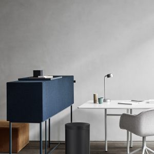Serene Thùng rác đạp chân 12L Đen mờ