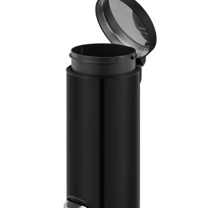 Serene Thùng rác đạp chân 30L Đen mờ
