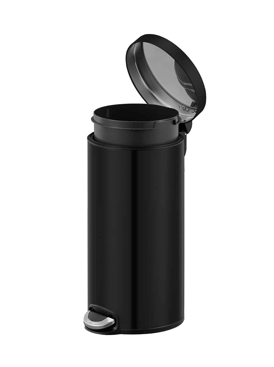 Serene Thùng rác đạp chân 30L Đen mờ