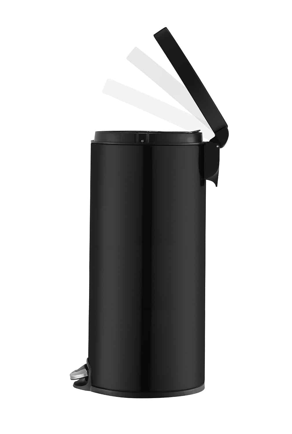 Serene Thùng rác đạp chân 30L Đen mờ