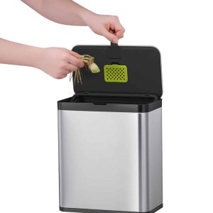 Puro S Thùng rác thực phẩm 7L Inox mờ