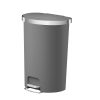 Hana Thùng rác đạp chân Semi-round 55L Đen Plastic