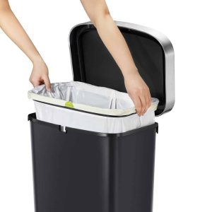 Hana 1 Thùng rác đạp chân 50L Đen Plastic