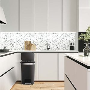 Hana 1 Thùng rác đạp chân 50L Đen Plastic