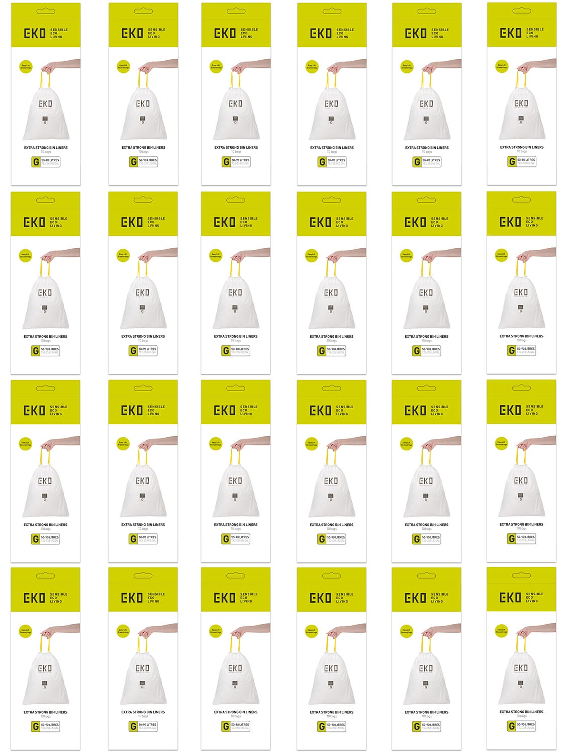Drawstring Túi rác Type G 50-90L Trắng