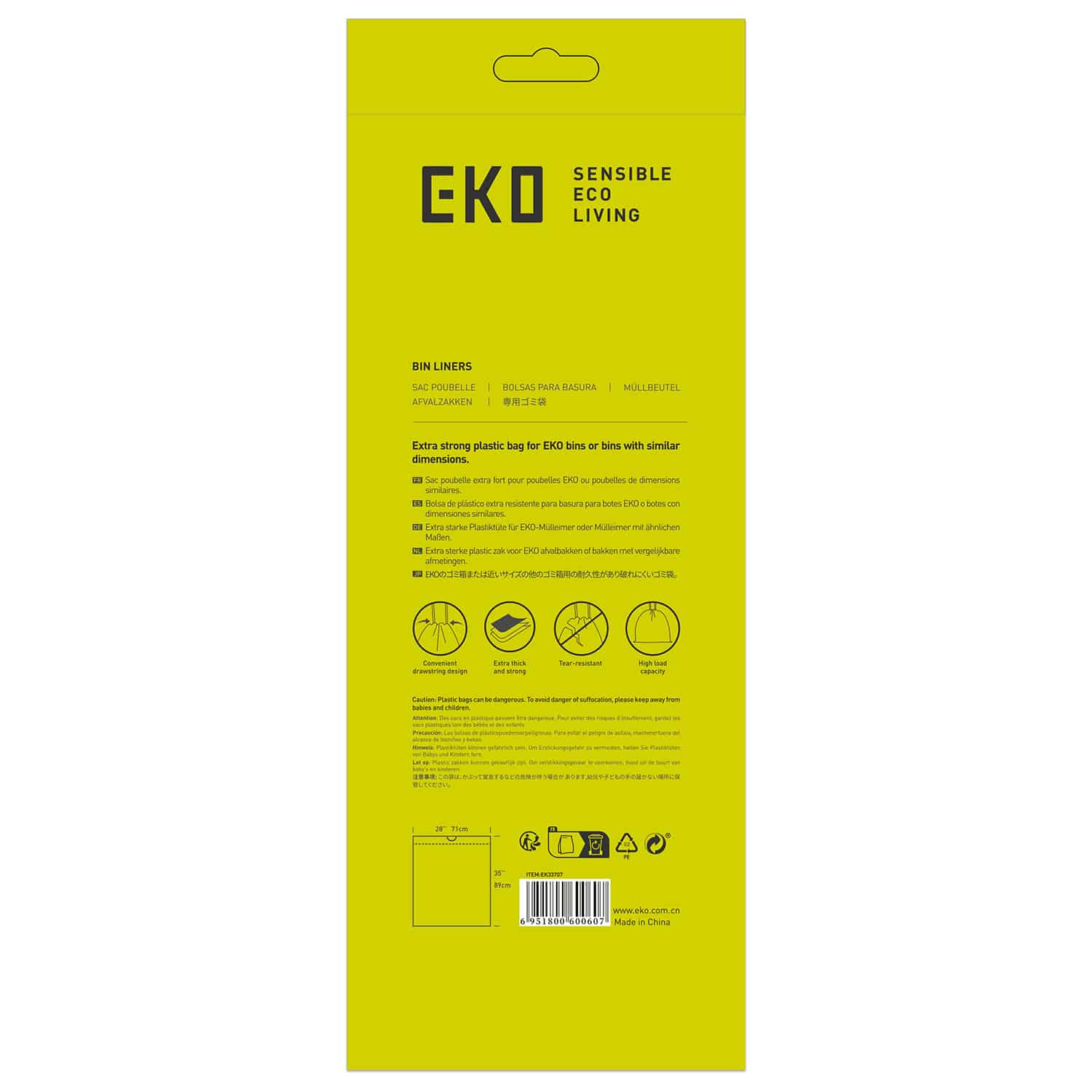 Drawstring Túi rác Type G 50-90L Trắng