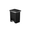 Hana 2 Thùng rác đạp chân 15L Đen Plastic